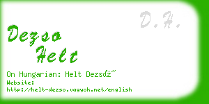 dezso helt business card